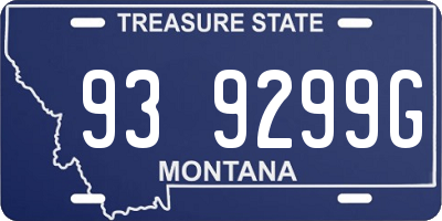 MT license plate 939299G