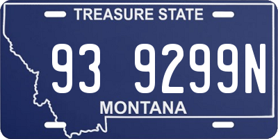 MT license plate 939299N