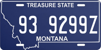 MT license plate 939299Z