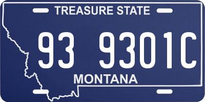 MT license plate 939301C
