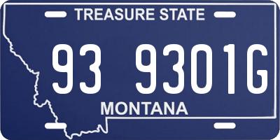 MT license plate 939301G