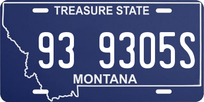 MT license plate 939305S