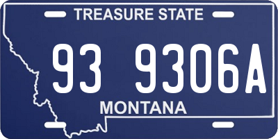 MT license plate 939306A