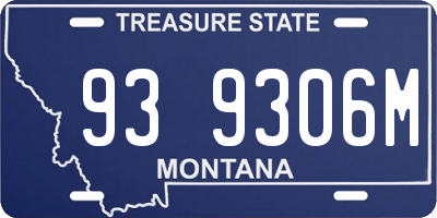 MT license plate 939306M