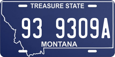 MT license plate 939309A