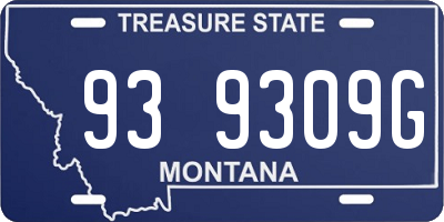 MT license plate 939309G