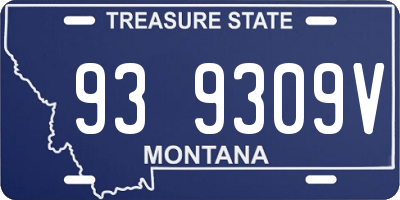 MT license plate 939309V