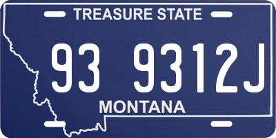 MT license plate 939312J