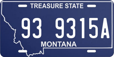 MT license plate 939315A