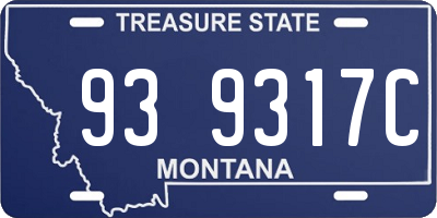 MT license plate 939317C