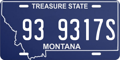 MT license plate 939317S