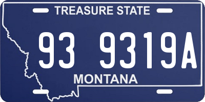 MT license plate 939319A