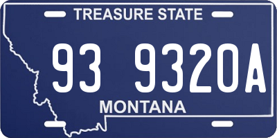 MT license plate 939320A