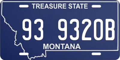 MT license plate 939320B