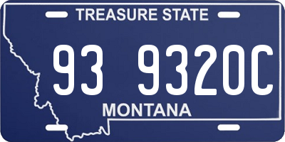 MT license plate 939320C
