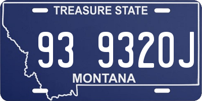 MT license plate 939320J