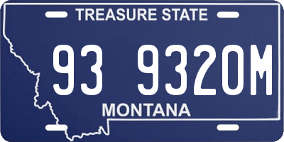 MT license plate 939320M