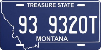MT license plate 939320T