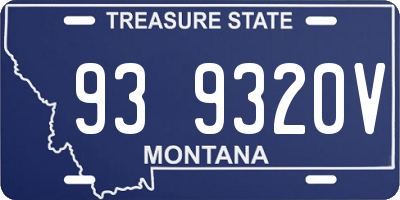 MT license plate 939320V