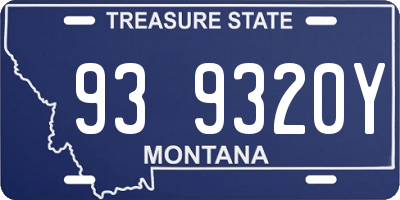 MT license plate 939320Y