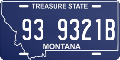 MT license plate 939321B