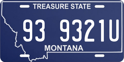 MT license plate 939321U