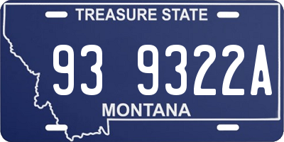 MT license plate 939322A