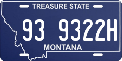MT license plate 939322H