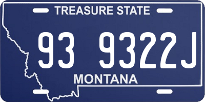 MT license plate 939322J