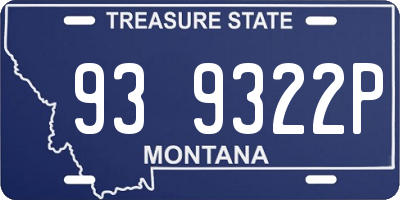 MT license plate 939322P