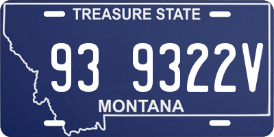 MT license plate 939322V