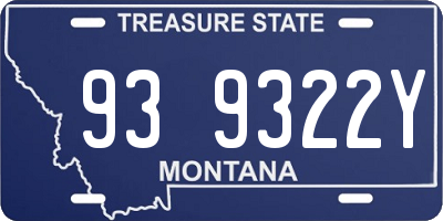 MT license plate 939322Y