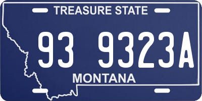 MT license plate 939323A