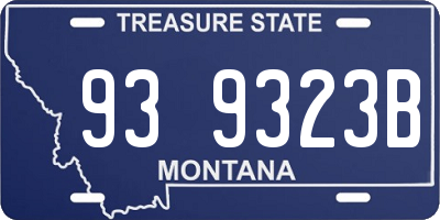 MT license plate 939323B