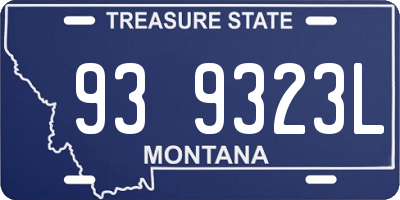 MT license plate 939323L