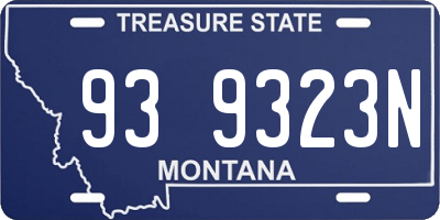 MT license plate 939323N