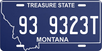 MT license plate 939323T