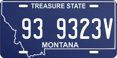 MT license plate 939323V
