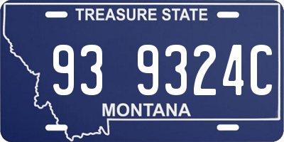 MT license plate 939324C