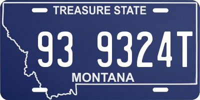 MT license plate 939324T