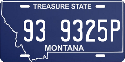 MT license plate 939325P