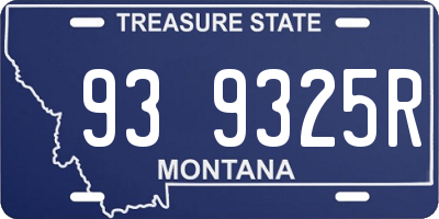 MT license plate 939325R