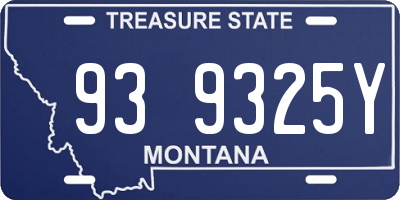 MT license plate 939325Y