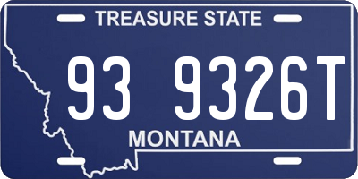 MT license plate 939326T