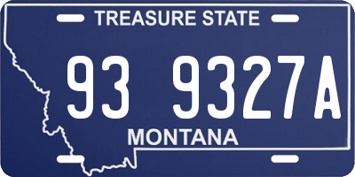 MT license plate 939327A