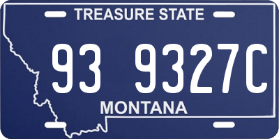 MT license plate 939327C