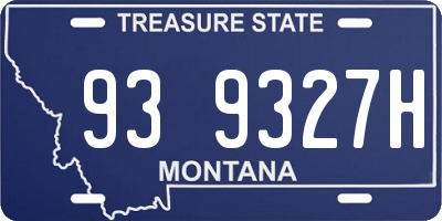 MT license plate 939327H