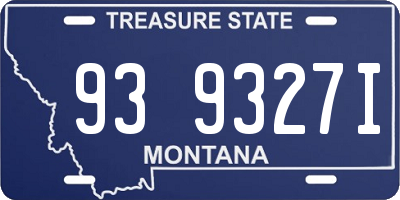 MT license plate 939327I