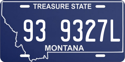 MT license plate 939327L