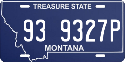 MT license plate 939327P
